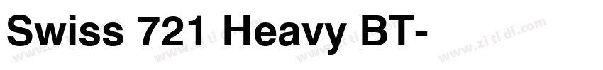 Swiss 721 Heavy BT字体转换